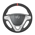 For Acura MDX 2009-2012 Customize Hand-Stitched Black Leather Car Steering Wheel Cover