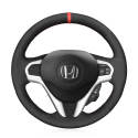 For Honda CR-Z CRZ 2011-2016 Hand-Stitched Durable Black Leather Car Steering Wheel Cover 