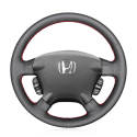For Honda CR-V CRV 2002-2006 Customize High Quality Hand-Stitched Black Leather Car Steering Wheel Cover 