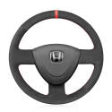 for Honda City Fit Jazz 2001-2007 Customize High Quality Hand-Stitched Black Leather Car Steering Wheel Cover 