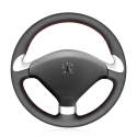For Peugeot 307 CC 2004-2007 Black Leather Car Steering Wheel Cover 