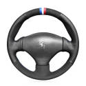 For Peugeot 206 206 SW CC 1998-2005 Hand-Stitched Car Steering Wheel Cover 