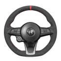 Hand Stitching Mewant Steering Wheel Cover for Alfa Romeo Giulia Stelvio Tonale 2020-2022