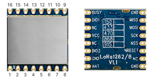 Pins of SX1268 Wireless Module LoRa1268