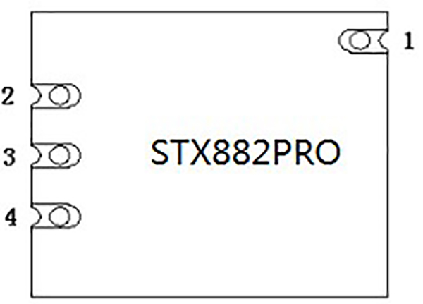 Pins of ASK Transmitter Module STX882PRO