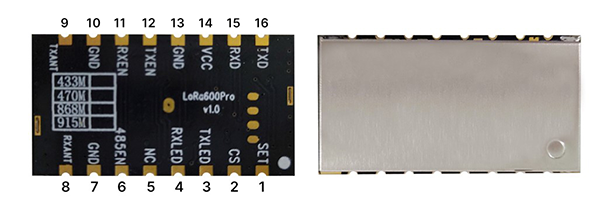 Pins of Uart RF Module LoRa600Pro