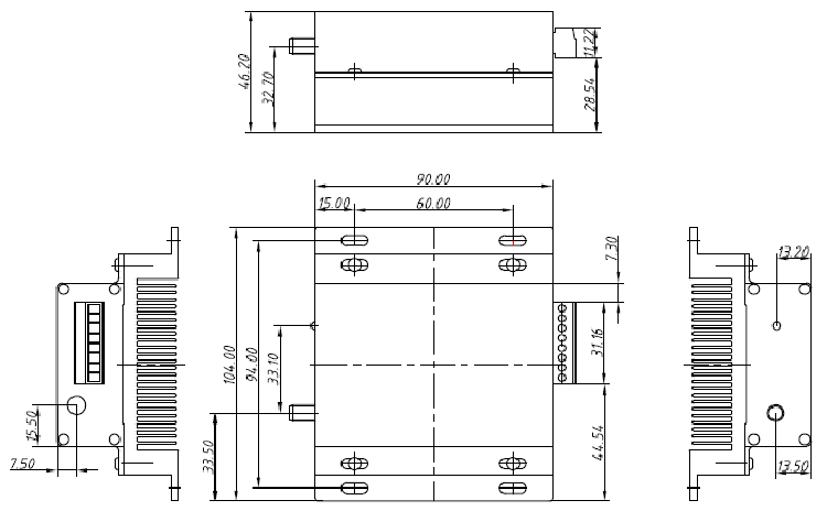 Mechanical Dimensions of Uart LoRa Module LoRaStar6500