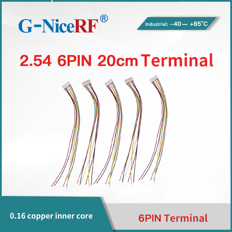 2.54 6PIN 20cm Terminal Wire Inner Core 0.16 Copper