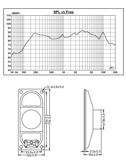 3070 8Ω 2W Plastic Speaker Matching Speaker Module Matching Speaker
