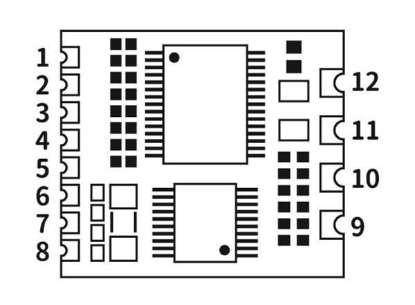 Pins of 125KHz receiver RF125-RX