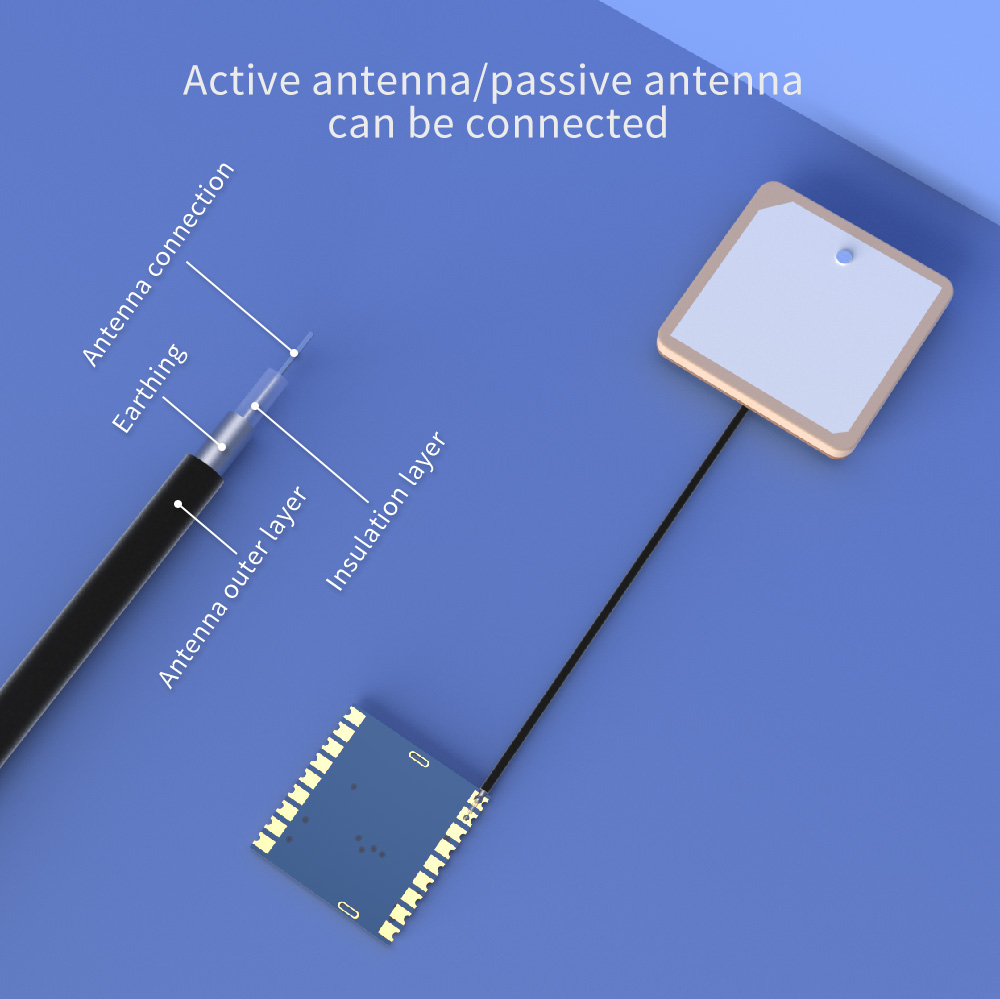 Active antenna/passive antenna connected to GPS module GPS01-TD