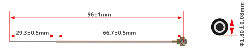 Mechanical sizes of IPEX Antenna SW2400-IPEX01
