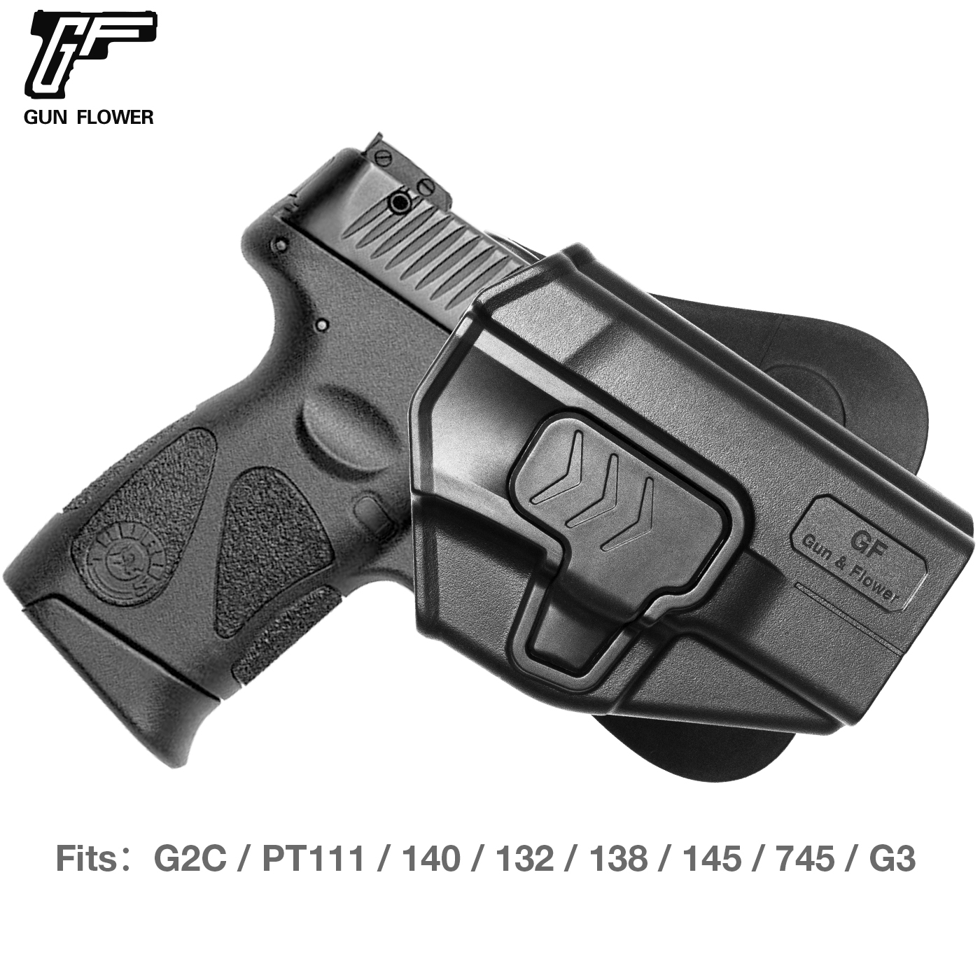  Funda de pistola para transporte oculto para pistolas universal  IWB OWB Funda de cuero de grano completo, se adapta a Taurus G2 G3 S&W M &  P Shield Glock 17 19