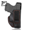 Gun&Flower Police Leather Holster for Glock 26/27/33 Inside the Carry Pistol Holder Pouch