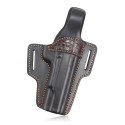 Gun&Flower Colt 1911 OWB Leather Holster with additional leather 2 Slot Pistol Holder Gun Accessories