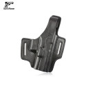 Gun&Flower Glock 17/22/31 Leather Holster OWB 3 Slot Concealment Carry Pistol Holder Pouch