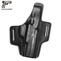 Gun&Flower Tactical Taurus TH9 Leather Holster OWB 2 Slot Thumb Release Pistol Holder Pouch