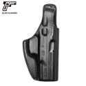 Gun&Flower Taurus TH9 Thumb Release Leather Gun Holster Tactical Outside the Waistband Pistol Carrier Pouch