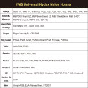 Carbon Fiber Kydex + Nylon Hybrid Universal IWB Holster