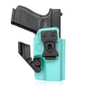 Kydex Gun Holsters Glock 19 Carbon Fiber Light Blue With Claw