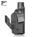 Gun&FlowerColdre de transporte oculto IWB Kydex com prendedor de cinto de plástico com encaixes de garra para Glock 48 mão direita / esquerda
