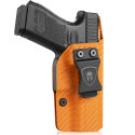 WARRIORLAND Fundas para pistola Kydex IWB Fibra de carbono naranja